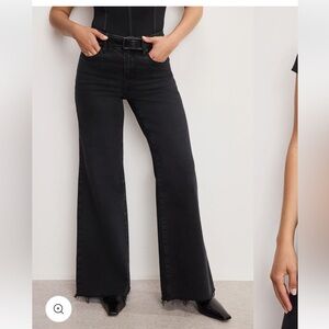 Good American Black Flare Jeans